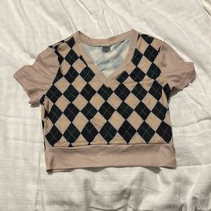 pattern crop top